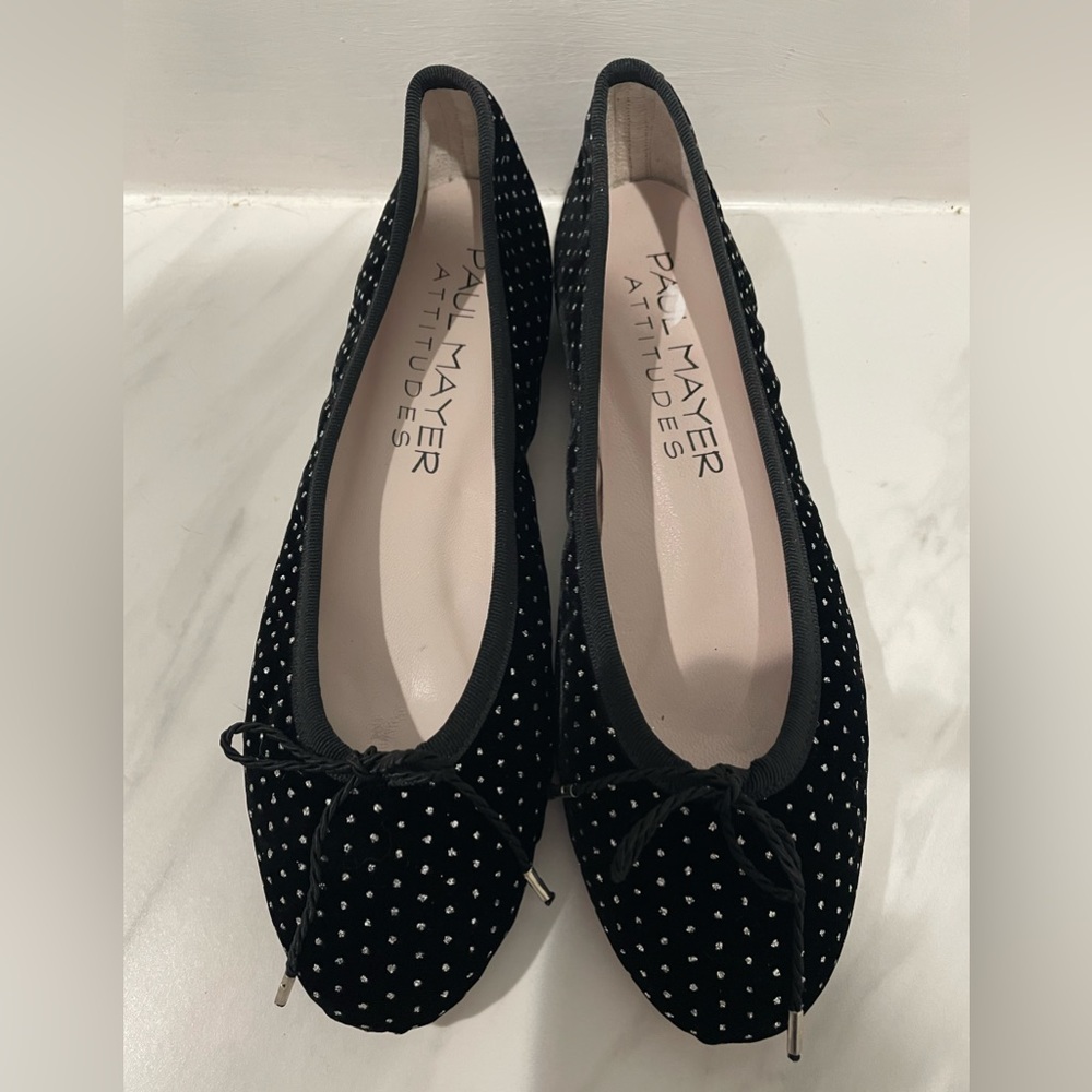 Paul Mayer Velvet sparkle dot ballet flats! New without box.  Perfect condition
